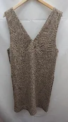 ◇ ROPE PICNIC マルチ Vネック 前ポケット シンプル ノースリーブ ロング ワンピース サイズ38 ベージュ系 レディース E  【1212260014645】