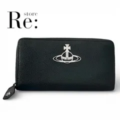 【美品】Vivienne Westwood ヴィヴィアンウエストウッド　グレインレザー　ラウンドジップ　ロングウォレット