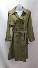◇ ◎ alicia PAGEBOY ページボーイ ダブルボタン 長袖 トレンチコート サイズS グリーン レディース E  【1212260019824】