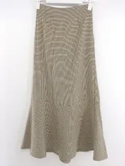 ◇ OLIVE des OLIVE 総柄 ロング マーメイド スカート サイズF ベージュ系 レディース P  【1212270000638】