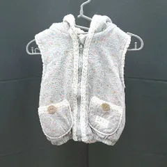 ◇ 西松屋 花柄、新生児用 ベスト サイズ90 グレー レディース E  【1212260020639】
