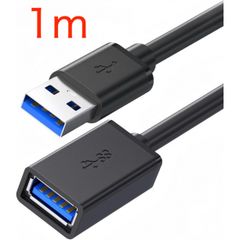 【1m】usb3.0 延長ケーブル 黒 Aオス-Aメス usbケーブル