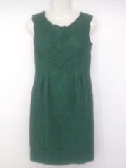 ◇ AIMER エメ フォーマル ノースリーブ ミニ ドレス ワンピース サイズ9号 ダークグリーン レディース P  【1212270006968】