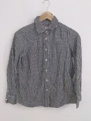 ◇ ◎ Parkes パークス チェック 長袖 シャツ ブラウス サイズM ブラック ホワイト系 レディース P  【1212280002158】