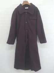 ■ ◎ JUNOAH ジュノア ロング丈 長袖 コート サイズL ボルドー パープル系 レディース P  【1212280004411】のサムネイル