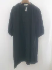 ◇ SHOO・LA・RUE シューラルー ストレッチ バンドカラー 五分袖 膝丈 ワンピース サイズF ブラック レディース P  【1212280006804】