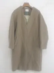 ◇ LOWRYS FARM ローリーズファーム 長袖 ノーカラー ロング コート サイズF ベージュ レディース P  【1301070002017】