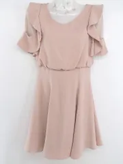 ◇ titty&Co. ティティーアンドコー フリル 半袖 ミニ ワンピース サイズS ピンク レディース P  【1301070001744】