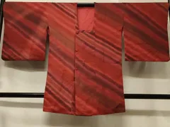 平和屋着物■道行コート　リバーシブル　斜線文　暈し染め　正絹　逸品　CABB1525in
