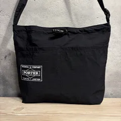 ✨PORTER ポーター ロゴ入り ブラック サコッシュ ショルダーバッグ 軽量 ナイロン 吉田カバン✨
