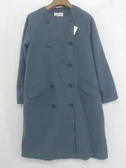 ◇ GLOBAL WORK グローバルワーク 長袖 ノーカラー コート サイズM ネイビー レディース P  【1301070004073】