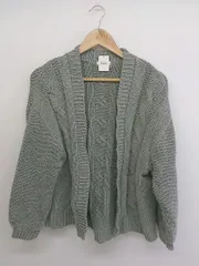 ◇ LOWRYS FARM ローリーズファーム コットン ニット 長袖 カーディガン サイズF グレー レディース P  【1301090012904】