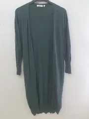 ◇ ◎ niko and studio CLIP ウエストリボン付き 長袖 ロング ニット カーディガン サイズM グリーン系 レディース P  【1301090012034】