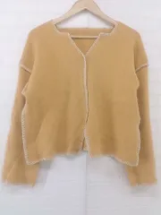 ◇ KBF アーバンリサーチ 長袖 ニット セーター サイズONE キャメル系 レディース P  【1301090015509】