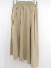 ◇ niko and … ニコアンド ウエストゴム ロング フレア スカート サイズM ベージュ レディース P  【1301100009146】