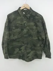 ◇ GYDA ジェイダ 迷彩 カモフラ 長袖 シャツ サイズF カーキ ブラック系 レディース P  【1301100008910】
