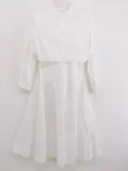 ◇ w closet ウエストゴム レイヤード 長袖 膝下丈 ワンピース サイズF ホワイト レディース P  【1301100008132】のサムネイル