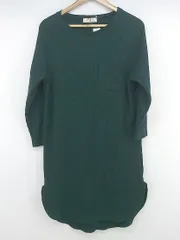 ◇ URBANITY UB ワッフル 長袖 膝丈 ワンピース サイズ M ダークグリーン レディース P  【1301110000171】