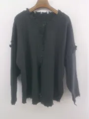 ◇ cepo セポ マルチウェイ ダメージ 長袖 ニット カーディガン サイズF ダークグレー系 レディース P  【1301110000911】