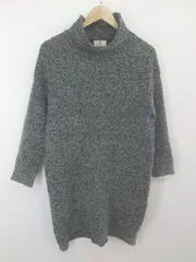 ◇ BEAUTY & YOUTH UNITED ARROWS ボトルネック 長袖 ミニ ニット ワンピース グレー ブラック系 レディース P  【1301110003189】