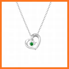 【新品】 4℃ [ヨンドシー]【5月誕生石】4℃エターナルシルバー ネックレス エメラルド ダイヤモンド 0