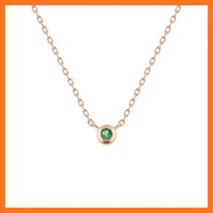 【新品】 [4℃(ヨンドシー)] 【5月誕生石】 シルバー エメラルド ネックレス 一粒 112534721917 誕生日 プレゼント レディース ジュエリーケース付き 1