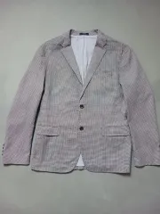 100 HAZZYS ヴィンテージ スモールチェック柄 スリムフィット ブレーザー ジャケット
