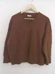 ◇ LOWRYS FARM ローリーズファーム Vネック 長袖 ニット プルオーバー サイズF ブラウン系 レディース P  【1301120002738】