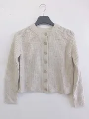 ◇ ROPE PICNIC ロペピクニック クロップド ニット カーディガン サイズ38 ライトベージュ レディース P  【1301120007511】