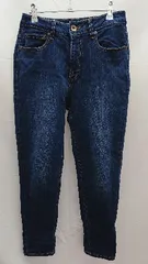 ◇ n'or label ジップアップ　ウォッシュ加工 デニムパンツ サイズM ブルー系 レディース E  【1301120017084】