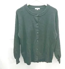 ◇ GLOBAL WORK グローバルワーク クルーネック シンプル 長袖 ニット カーディガン サイズL ブラック レディース E  【1301120018616】