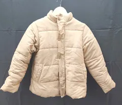 ■ BREEZE 中綿　ジップアップ　ボタン 長袖 ジャケット サイズ150 ベージュ系 レディース E  【1301120017930】