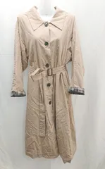 ◇ 新品 LAUIR ラウアー チェック シンプル 長袖 トレンチ コート サイズM ベージュ レディース E  【1301120020602】