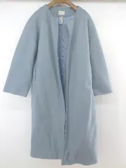 ■ emi+ エミプラス ノーカラー 長袖 ガウン コート グレー系 レディース P  【1301130001493】