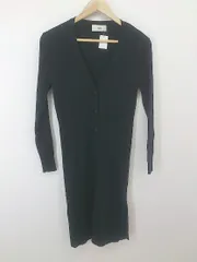 ◇ AZUL BY MOUSSY アズール バイマウジー 長袖 膝丈 リブ ニット ワンピース サイズS ブラック レディース P  【1301130004135】のサムネイル