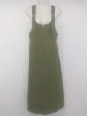 ◇ EMMEL REFINES エメルリファインズ ハーフジップ ロング ジャンパースカート サイズ M カーキ レディース P  【1301130003282】のサムネイル