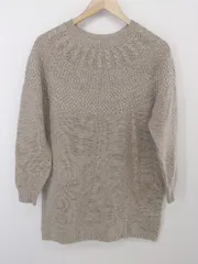 ◇ HEART MARKET ハートマーケット 長袖 チュニック ニット セーター サイズF ベージュ系 レディース P  【1301130005088】