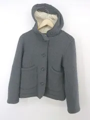 ◇ coen コーエン 裏地ボア フード ジャケット サイズM ダークグレー系 レディース P  【1301160017839】