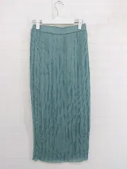 ◇ SENSE OF PLACE URBAN RESEARCH ウエストゴム プリーツ ロング タイト スカート サイズONE グリーン レディース P  【1301160018195】