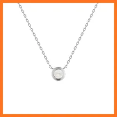 【新品】 [4℃(ヨンドシー)] 【6月誕生石】 シルバー ムーンストーン ネックレス 一粒 112534721919 誕生日 プレゼント レディース ジュエリーケース付き 1