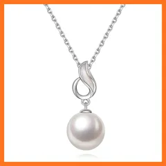 【新品】 [PHNIBIRD] パール ネックレス レディース 人気シンプル 6月誕生石「一抹の白」金属アレルギー対応 シルバー925 真珠 ネックレス 9mm貝パール 大粒です 成人式 結婚式 誕生日 クリスマスプレゼント アクセサリー 0