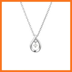 【新品】 4℃[ヨンドシー] 公式 6月誕生石 シルバー ネックレス ジュエリーケース付き しずく ムーンストーン 華やか 記念日 プレゼント レディース 11182-412-1817-00-00 1