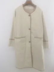 ◇ RETROGIRL フェイクレザー バックスリット 長袖 コート サイズF ベージュ系 ライトブラウン系 レディース P  【1301170003129】
