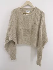 ◇ CIAOPANIC TYPY チャオパニックティピー ショート 長袖 ニット セーター サイズONE ベージュ系 レディース P  【1301170005345】