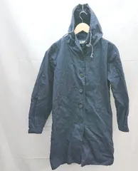 ◇ JUNOAH ジュノア フード 薄手 ドロスト 長袖 ジャケット ジャンパー サイズM ネイビー レディース E  【1301170010073】