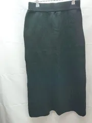 ◇ mystic ミスティック ニット ウエストゴム スリット ロング タイト スカート サイズF ブラック レディース E  【1301170011537】