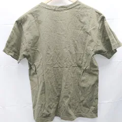 ◇ shadiq シャディック クルーネック イラスト プリント 半袖 Tシャツ カットソー サイズM カーキ系 レディース E  【1301170010370】