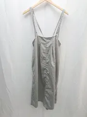 ◇ ehka sopo エヘカソポ キャミソール フレア ノースリーブ ロング ワンピース サイズF グレー レディース E  【1301170011889】