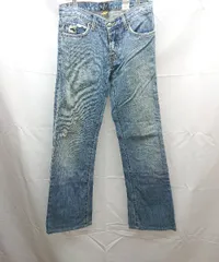 ◇ Earl Jean デニム ダメージ加工 ストレート ジーンズ パンツ サイズ表記なし M相当 ライトブルー レディース E  【1301170011803】