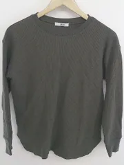 ◇ JOURNAL STANDARD relume クルーネック 長袖 ワッフル Tシャツ カットソー サイズF チャコール系 レディース P  【1301180005144】